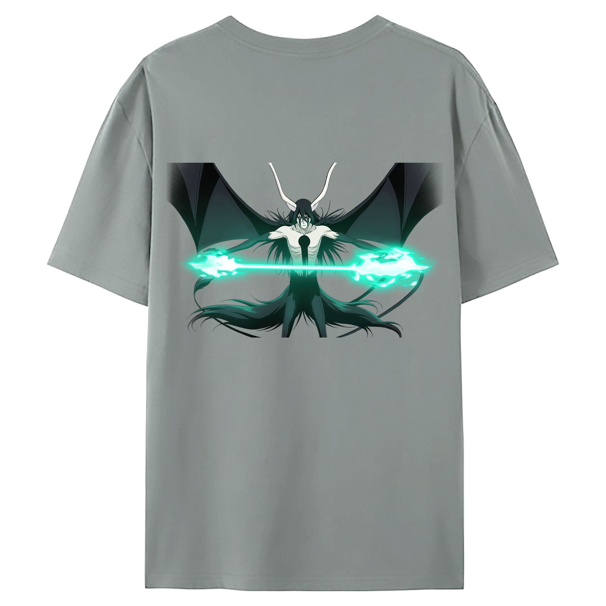 （画像用） ブリーチ ウルキオラ·シファー BLEACH Ulquiorra cifer 綿100％ メンズ半袖Tシャツ（バックプリント） 通気性